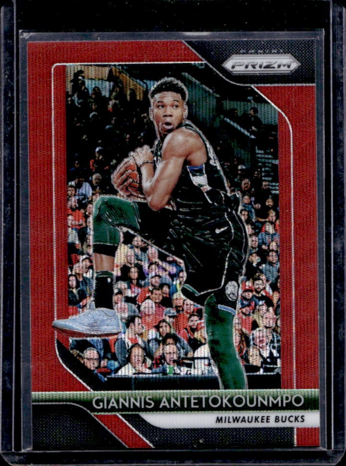 2018-19 Prizm Giannis Antetokounmpo Prizms Ruby Wave #296 Bucks
