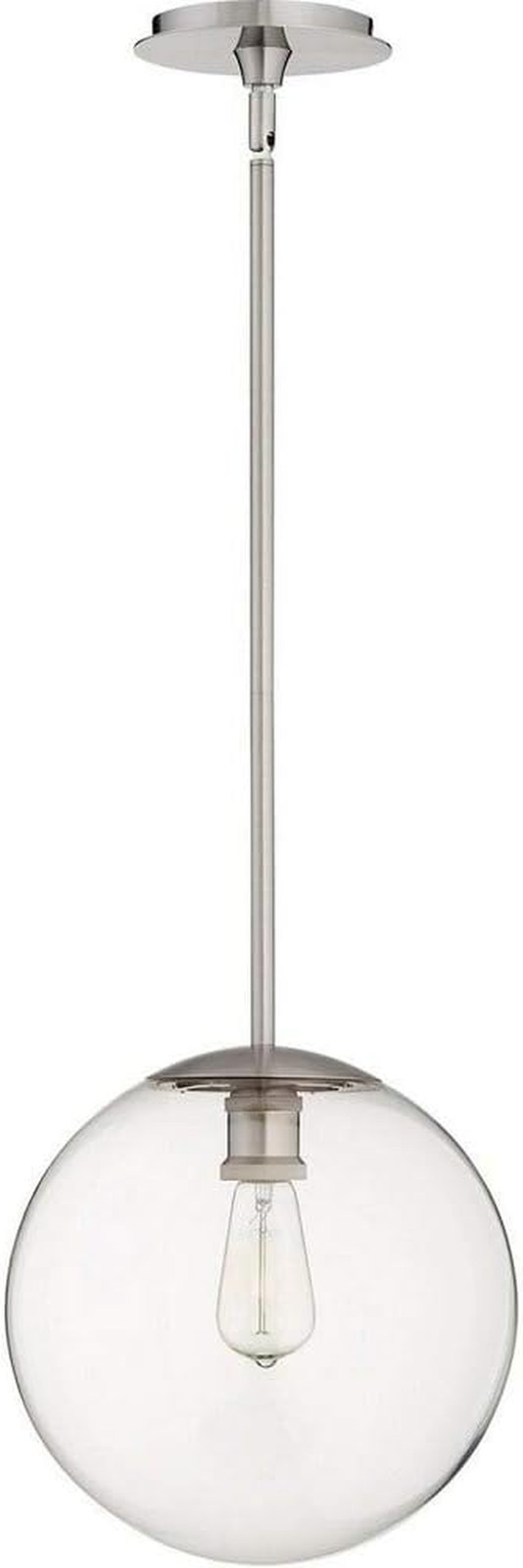 80-12-65 Transitional One Light Pendant in Pewter, Nickel, Silver Finish,