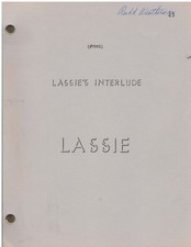 Lassie Television Script 1970 signed by owner/trainer Rudd Weatherwaxx