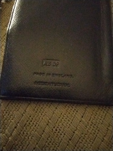 Vtg Letts of London GENUINE LEATHER Slim Pocket Address Book Black RARE 4x3 - Picture 3 of 8