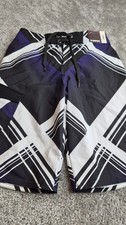 Hawks Boys Youth Large 12 Swimwear Trunks Bottoms Purple Black White Beach