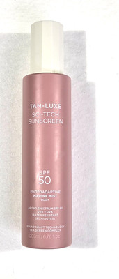 NWT Tan-Luxe Sci-Tech Sunscreen Photo-Adaptive Marine Body Mist SPF 50 200ml