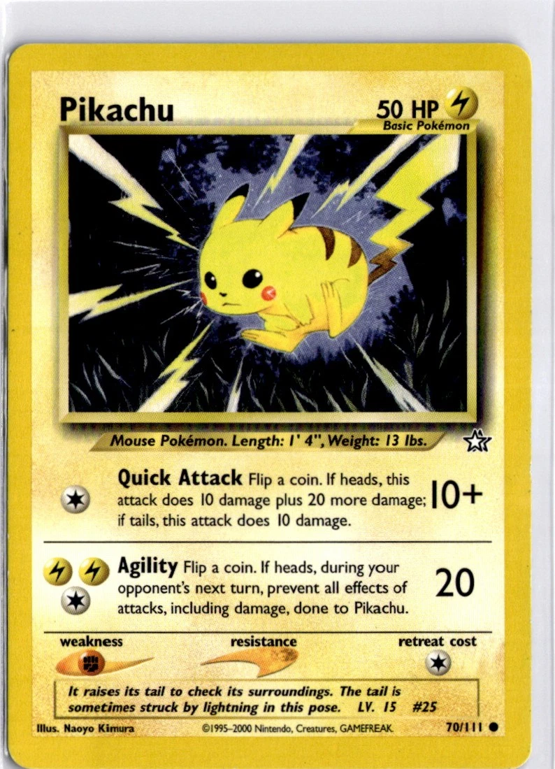 Pikachu Pokémon TCG Neo Genesis Individual Collectible Card Game