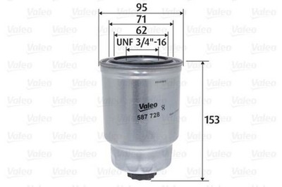 VALEO Fuel Filter For NISSAN Almera Tino Cabstar E Np300 Primera 164037F400
