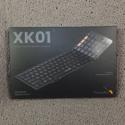 ProtoArc XK01 Plus Backlit Foldable Folding Full Size Bluetooth Travel Keyboard