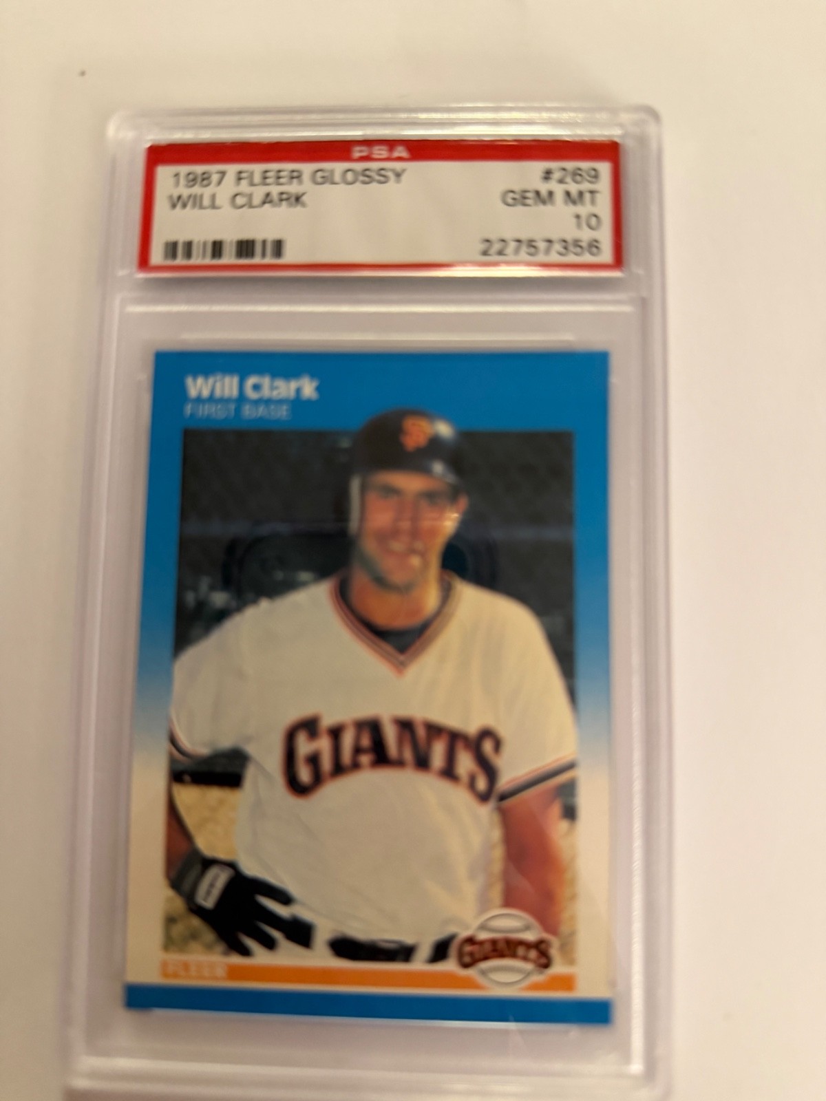 1987 Fleer Glossy PSA 10 Will Clark #269