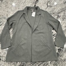 Matty M Ladies' Knit Boyfriend Blazer Extra Large Sage Green NWT 347