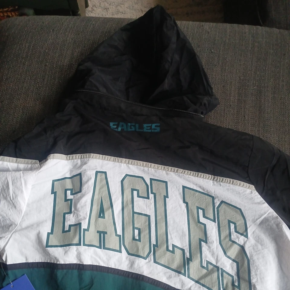 С ЯРЛЫКАМИ Мужская NFL Ultra игры Eagles полный молнии куртка с капюшоном Sz Med розничной $90 - Изображение 4 из 4