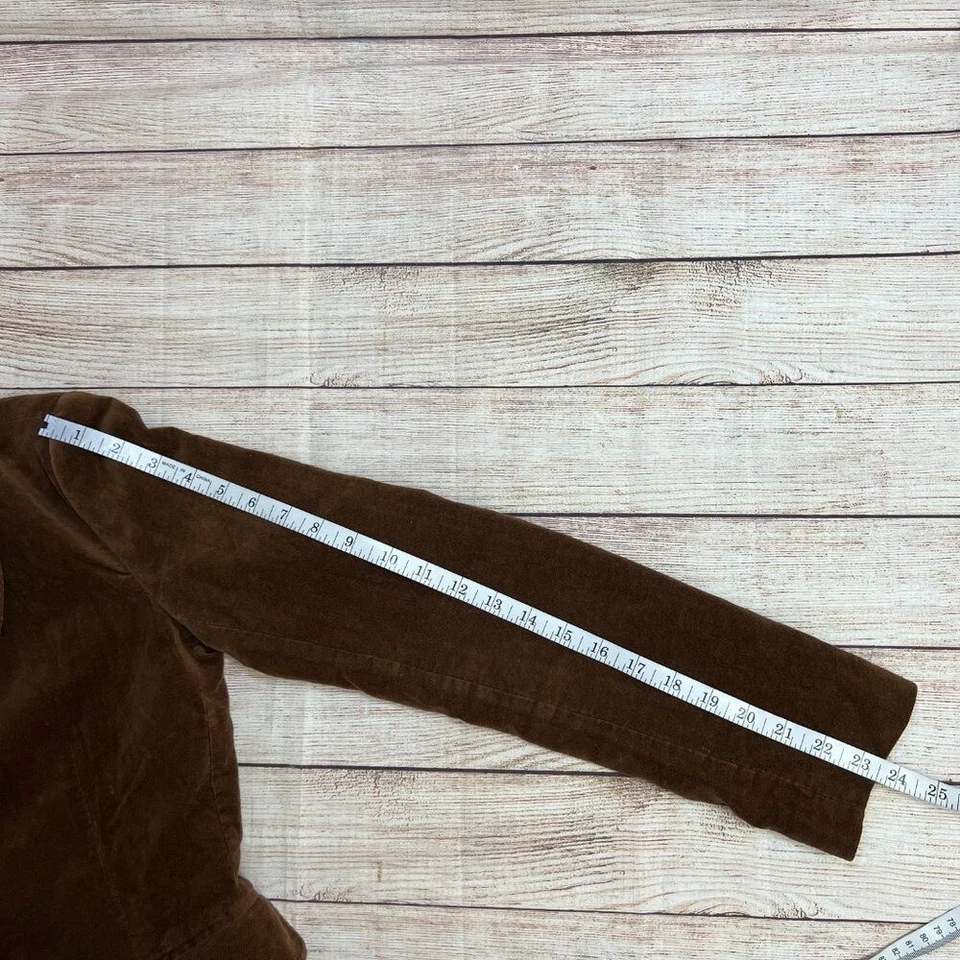 Blazer J.Crew Pana Mujer 4 Marrón Algodón Terciopelo Chaqueta A Medida Escolar Foto 3 de 4