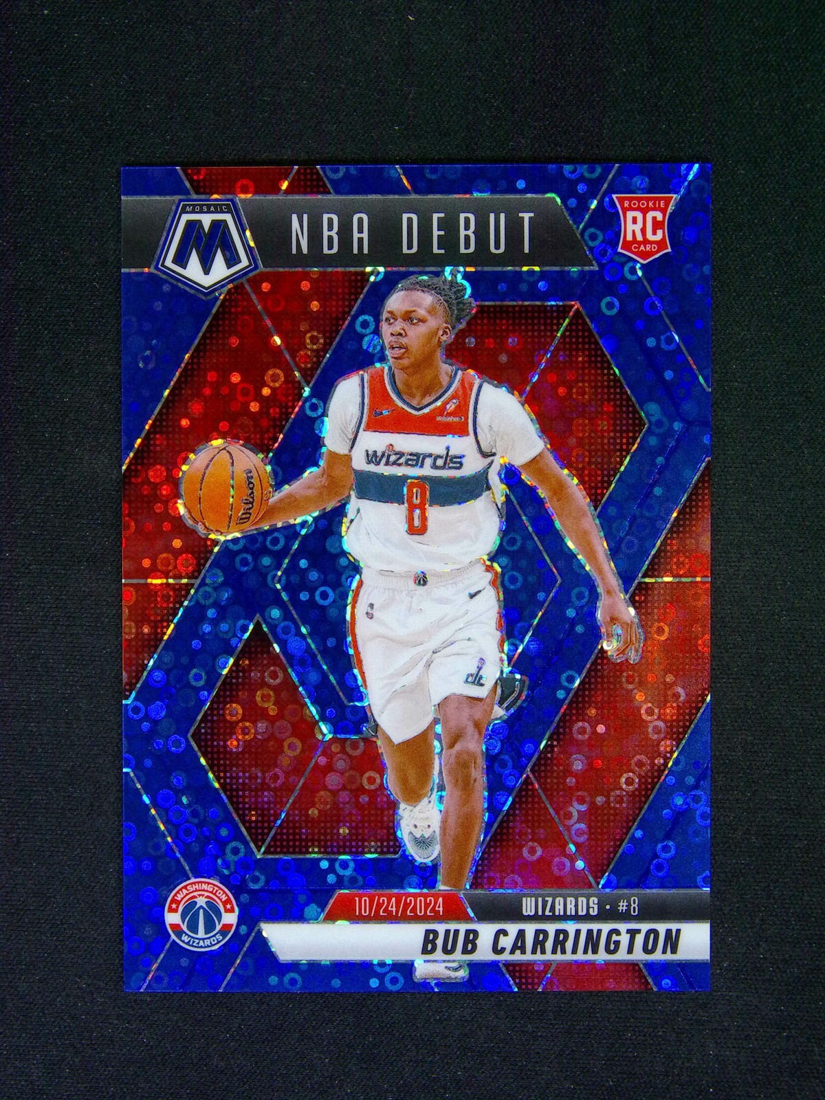 2024-25 Mosaic Bub Carrington #259 RC Rookie NBA Debut Fast Break Blue /85