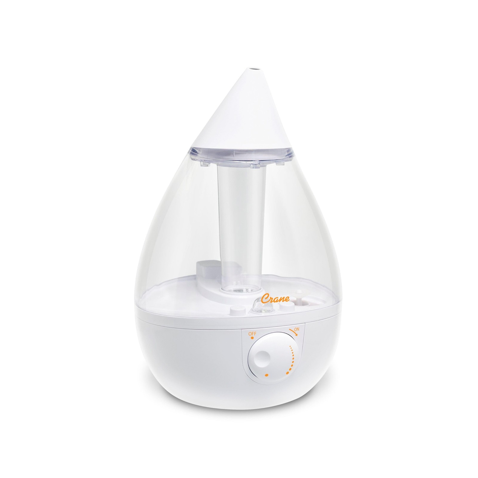 Crane White Teardrop Ultrasonic Cool Mist Humidifier, 1 Gallon ... USA FAST SHIP