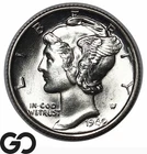 1940 Mercury Dime, Strong Full Split Bands, Superb Gem BU++ FSB