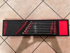Snap-on Soexmet01fbr 19pc Metric Flank Drive Plus Combination Wrench Set 7-25mm Snap-on Soexmet01fbr 19pc Metric Flank Drive Plus Combination Wrench Set 7-25mm