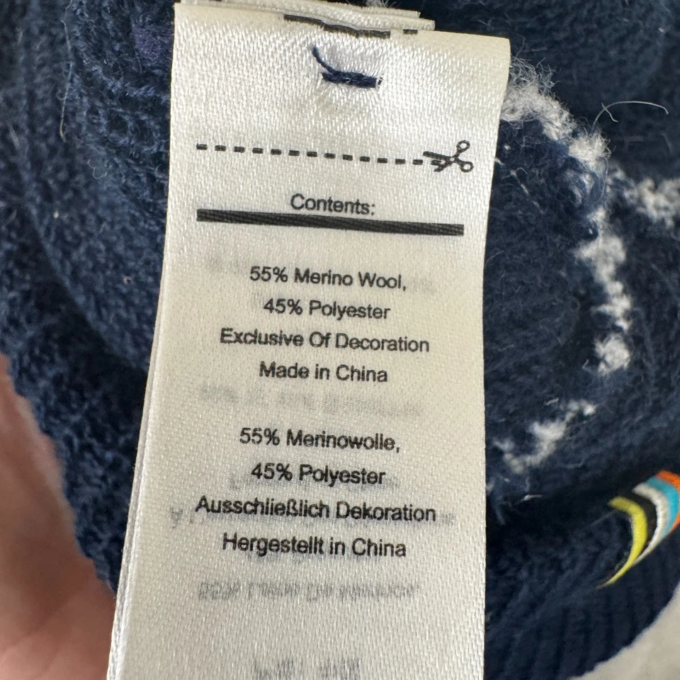 Boné de relógio SmartWool Cantar tamanho único azul cinza colorblock gorro merino esqui - Imagem 3 de 4