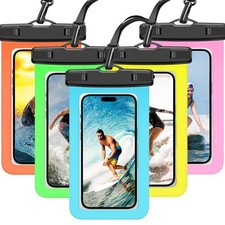 5 Pack Waterproof Phone Pouch IPX8 Universal Waterproof Case Dry Bag Phone Pr...