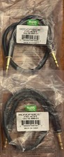 2x Monoprice 1/4 Inch TRS Male to Male Cable Cord 1.5ft Black 16AWG Balanced
