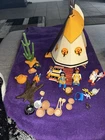 RETIRED Vintage Playmobil 3871 Native Indian Teepee Family  Papoose Western Set