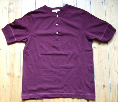 Merz b. Schwanen 207 loopwheeled Henley 245g classic Fit ruby red KURZER ARM