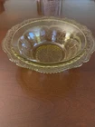 Vintage Depression Federal Glass Patrician Spoke Pattern Yellow Bowl 9”