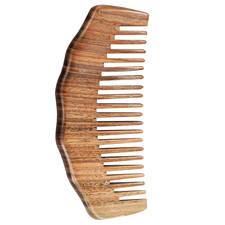 Wooden Comb Natural Sandalwood Wide Tooth Combs Handmade Anti-Static Wo...