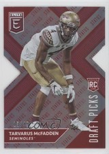 2018 Panini Elite Draft Picks Status Red Die-Cut 13/49 Tarvarus McFadden 1s8