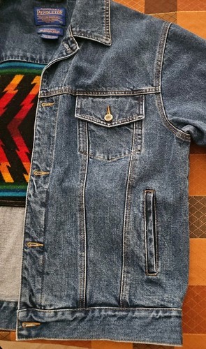 Giacca camionista PENDLETON lana WESTERN WARE denim grande.. Uomo usata in ottime condizioni - Foto 6 di 9