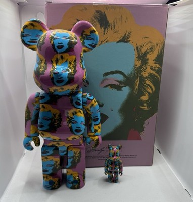 Marilyn Monroe 100% + 400% Bearbrick Set #2 by Andy WARHOL x