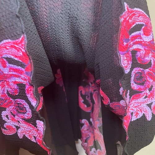 Intimate Free People XS Symphony Swing Minikleid transparent Blumen Glockenärmel - Bild 5 von 8