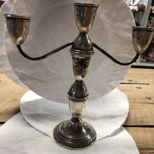 Vintage Duchin Creation Weighted Sterling Silver 3-Candle Candelabras 10” Tall - Picture 11 of 11