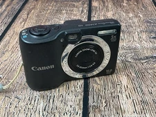 Canon Powershot A1400 HD 16.0MP Digital Camera Black 16g SD/AA Bat/Case - Tested
