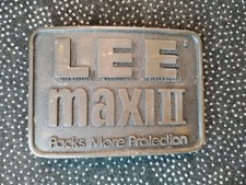 Vintage Automotive Oil Filter Advertising Belt Buckle Lee Maxi Brand Car Truck