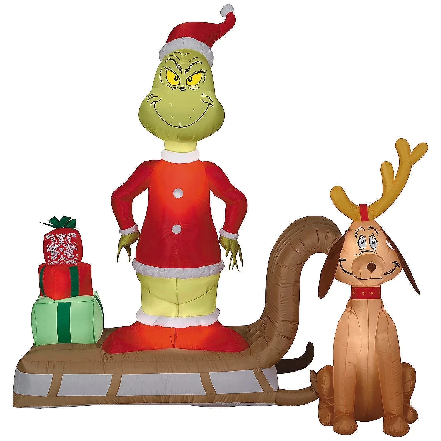 Dr. Seuss The Grinch Sleigh Scene Inflatable