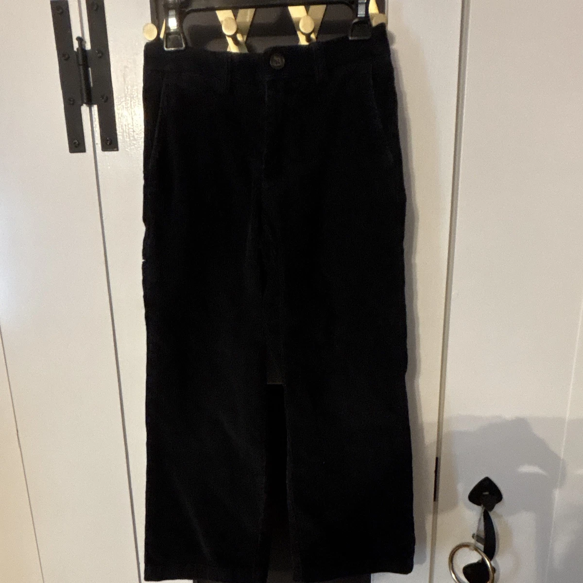 Pantalones de vestir GapKids unisex para niños azul pana talla 6 botones/cremallera 2 bolsillos