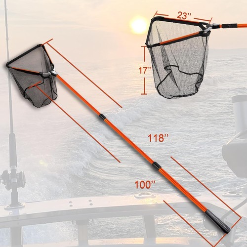 Vielseitiges 118" faltbares Fischernetz mit Teleskopstange - ideal für alle Angler - Bild 8 von 9