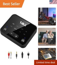 Bluetooth 5.3 Transmitter for TV to 2 Wireless Headphones, Long Range 100ft B...