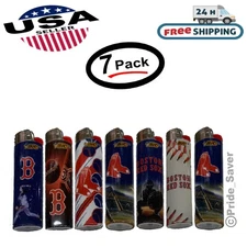 BIC Lighter Boston Red Sox MLB officially license Cigarette Lighters (7 Pack)