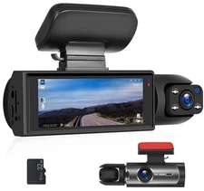 Dual Dash Cam 1080P Front and Inside Dash Camera for Cars 2 Channel Dashcam, ...