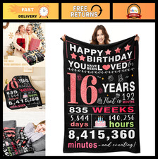 Sweet 16 Gifts for Girls - 16th Birthday Blanket 50"x60" - Unique Ideas for Daug