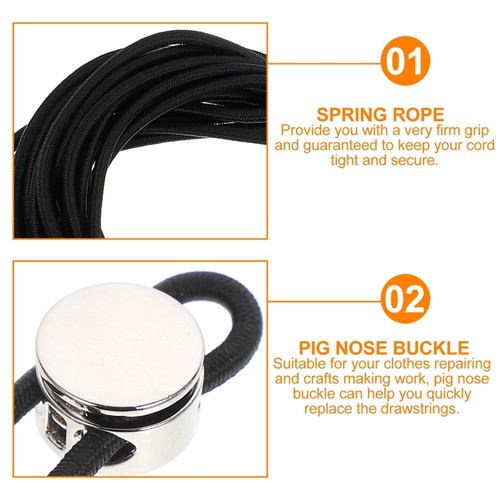 4 Sets Spring Cord Locks Metal Spring Buckles Adjustable Drawstring Buttons - Picture 6 of 12
