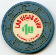  1 Chip from the Las Vegas Club in Downtown Las Vegas 1970 Obsolete