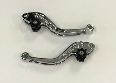 07-08 GSXR 1000 Vortex Chrome Brake Clutch Levers Long w// Lever Mounts 2008