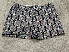 Crown Ivy Womens Shorts Size 8 Multicolor Print Pockets Classic Comfort