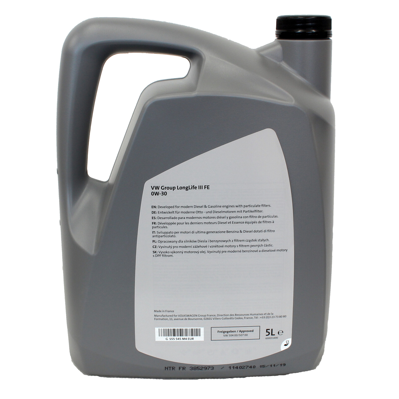 [8,60€/L] 5 Liter Original 0W-30 früher 5W-30 VW Audi Seat Skoda ...