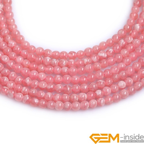 AAA Grade Natural Stone Pink Argentina Rhodochrosite Round Beads Strand 15" YB - Picture 18 of 44