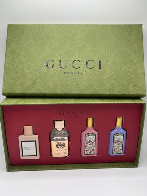 NEW GUCCI BEAUTY PERFUMES SET 4 Pieces MINIATURE PERFUMES SET 4 x