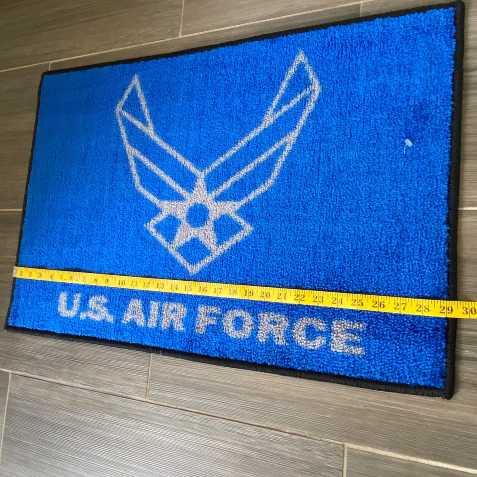 NUEVA Alfombra de piso militar de la Fuerza Aérea de los Estados Unidos para puerta dormitorio garaje hombre alfombra de cueva 20x29 Foto 4 de 4