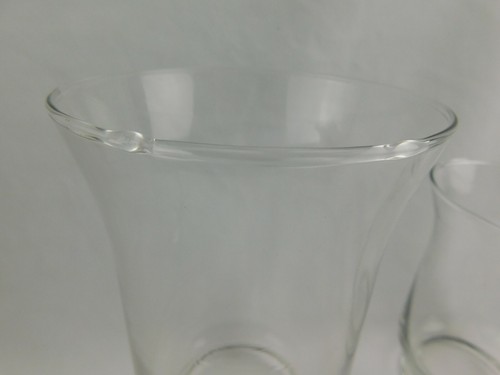 3 Glass Vases 7.5" 5.5" 3.5" Decorative Centerpiece Modern - Picture 3 of 8
