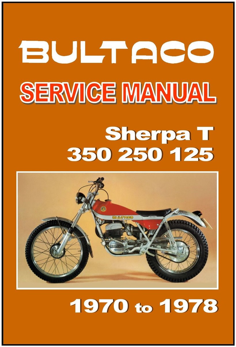 BULTACO Workshop Manual Sherpa T 125 1975 1976 1977 1978 FACTORY Service