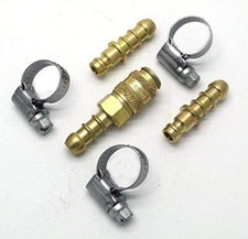 8mm Quick Release Gas Fitting for propane/butane Hose with extra nozzle + clips