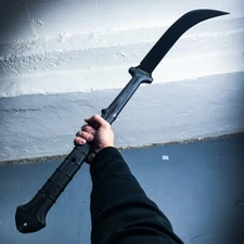 40" Thai Nagi Combat Tactical Sword Machete Carbon Steel Blade with Sheath